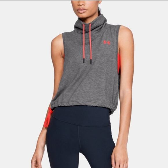 Under Armour Tops - Under Armour Featherweight Cowl Pullover Muscle Hoodie Size Large